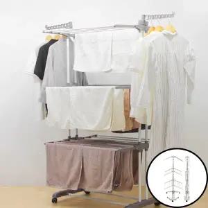 6단빨래건조대 기숙사 원룸 실내 슬림 높은 이동식 양날개 틈새 행거형 빨래 건조대 빨래대