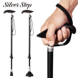 실버스텝 카본 지팡이 CB101 워킹 스틱 1발+4발 할아버지 할머니 고령자 노인 어르신용 의료용 환자 보행