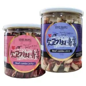 소고기의 유혹 져키 스틱 2종 콤보 강아지 애견 간식 (WFGELAG)
