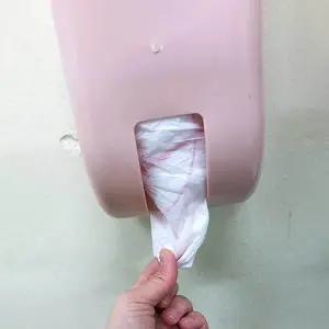 정리함 봉투 보관함 핑크 부착식 비닐 WF3D891