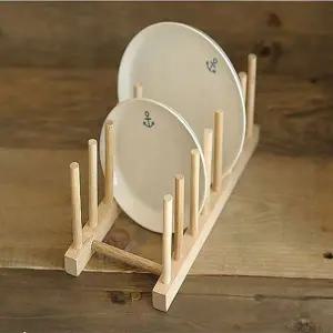 원목 7칸 접시꽂이 정리대 WF42294