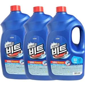 때가 쏙 비트 딥클린 파워 액체 세제 대용량 일반 드럼 겸용 4L 3개 (1srr)
