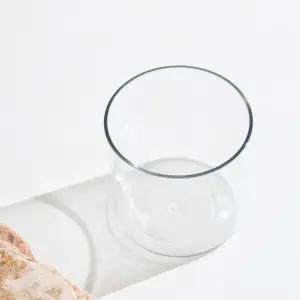 PET 원형 원통 화분 실린더 화병 15x15cm 조화 전용 꽃병 투명 플라스틱 인테리