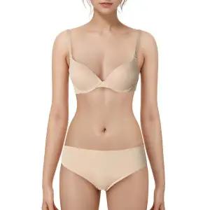 [롯데백화점]엘르이너웨어 여성 베이직 브라/팬티 세트 2종(EEWBR772EEWBP772)