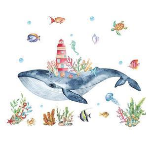 내방꾸미기 아이방스티커 포인트 키밍 창문스티커 벽지 인테리어 시트 고래 스티커 아이방 포인트스티커벽