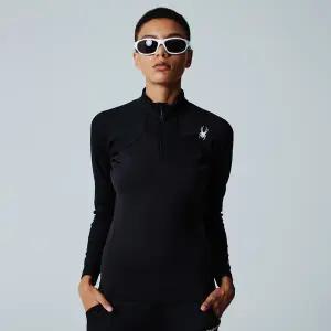 [롯데백화점]스파이더 여성 프로웹 러닝 반집업 긴팔 티셔츠 SPIWCNRL282WBLK