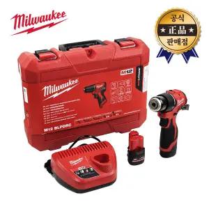 밀워키 충전햄머드릴 M12 BLPDRC-252C 12V 2.5Ah 배터리2개 해머 함마