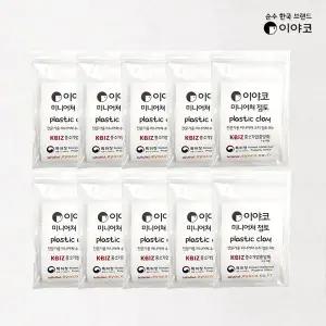 이야코 미니어처 플라스틱 점토 반투명 수지 클레이 60g X 10개