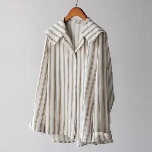 (안나앤플러스) A. 달린 스트라이프 블라우스[셔츠D0711I02] 빅사이즈