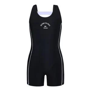 [롯데백화점]레노마 여아동 배색 X백 4부 반신 수영복 GS2F861_BK