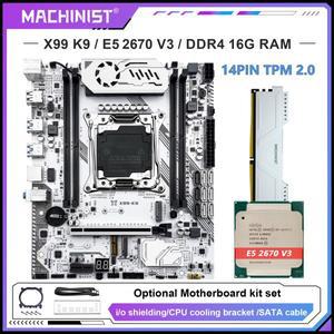 [로로구대]MACHINIST X99 K9 메인보드 (옵션 LG 호환A 2011-3 Xeon E5 2670 V3 프로세서 CPU  16GB DDR4 EC