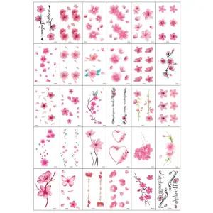 벚꽃 피안화 지워지는 꽃 타투스티커 문신 헤나/스티커문신/방수문신타투스티커/해나/바캉스타투스티커