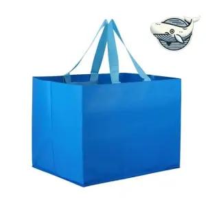 대형 수납타포린가방 블루 다용도 쇼핑가방 대형 타포란기방 타포린백 장바구니 시장가방