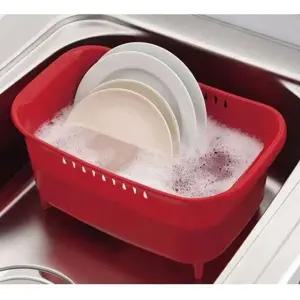 싱크대 코너 물빠짐 바스켓 1P 수세미 행주 바구니 (W6530B3)