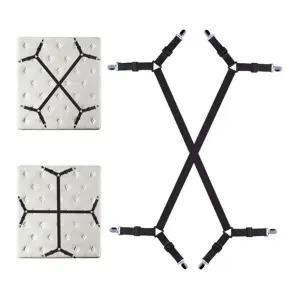 초대형 침대 이불 패드 고정 집게 매트리스 밀림방지 밴드 클립 2color