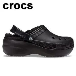 [크록스] 세이브존05 클래식 플랫폼 라인드 클로그 여성 털 클로그 207938-001 (S41247895)