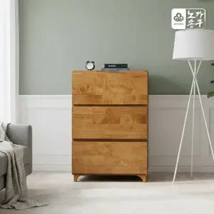 노송가구 올리브 틈새 원목 3단 서랍장(착불배송)