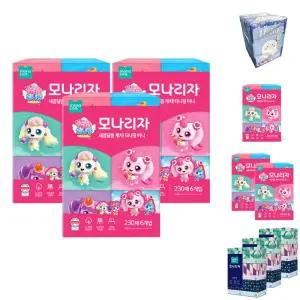 모나리자 미용티슈 캐치티니핑 230매x6입x3팩/미니/곽티슈/각휴지/미용/티슈/정사각/하얀/각티슈/곽휴지/화