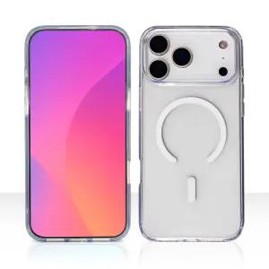 다이아큐브 아이폰17프로 네오디뮴 N52 강한 자력 맥세이프 PC-TPU 투명 하드 케이스