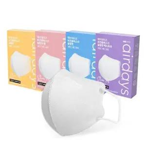 [에어데이즈] 슬림핏 KF94 마스크 50매 엑스트라 대형 중형 소형