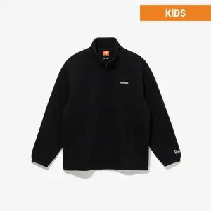 [뉴에라키즈](의정부점)[키즈] 아웃도어 니티드 저지 하프 집업 블랙