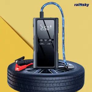 레인스카이 차량용 점프스타터+공기주입기 자동차 배터리 방전 충전 4in1 오토바이