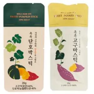 한울 촉촉 단호박스틱 + 고구마스틱 2종 20입 세트
