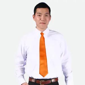 AC12 오렌지 넥타이 유니폼 소품 직원 서빙 지퍼