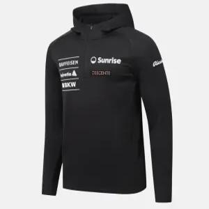 데상트 스위스 스키 기모 후드 티셔츠 B1 SQ421SHDO1 BLK0 LBEG