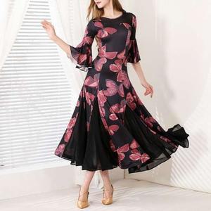 왈츠복 공연 모던댄스 무대 사교 블랙 의상 연주회