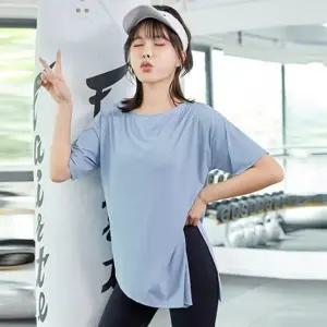 반팔 요가 블라우스 요가탑 운동 티셔츠 (WFK76FQ)