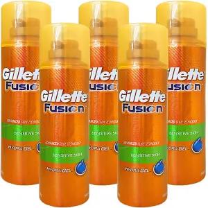 질레트 퓨전 하이드라 젤 센서티브 스킨 쉐이브 195ml 5개