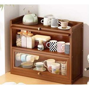 원목미니수납장 식탁위 다용도 약보관함 식탁 틈새 홈카페 엔틱 그릇 진열장 우드