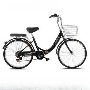 바구니자전거 여성용 여자 마실 24인치 출퇴근 자전거 단일 접이식 22인치 펄화이트