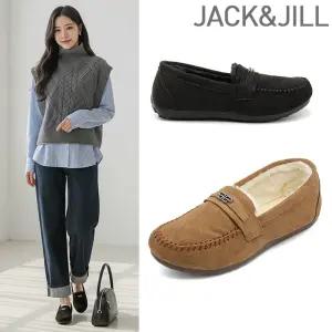 [잭앤질]잭앤질 털안감 큐빅장식 경량 로퍼(JD5715)