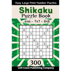 시카쿠 숫자 퍼즐 북: 청소년과 성인을 위한 300 6x6 7x7 8x8 대형 하드 시카쿠 일본 논리 활동 퍼즐 게임, 여행 친화적인 6