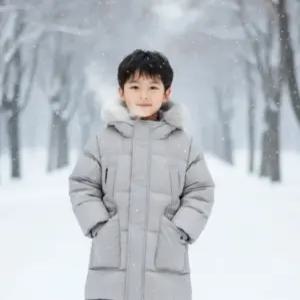 리틀밥독 키즈 겨울옷 시그널 웰론점퍼 남아 초등생 데일리 중기장 패딩 B224MCT01