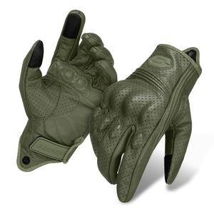 가죽장갑 바이크 장갑 오토바이 라이더 가죽 천공 터치스크린 모토크로스 오토바이장갑 레이싱 모터바이크 모토 남녀