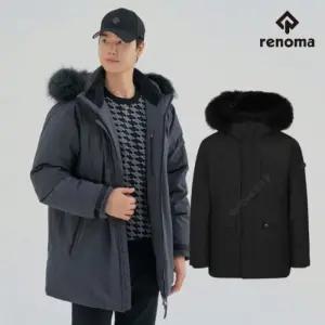 레노마골프 남성 후드 중기장 다운 패딩 점퍼 M-4307
