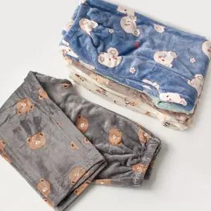 겨울 밍크수면바지 7종 커플 남자 여자 잠옷바지 시보리 극세사 커플잠옷