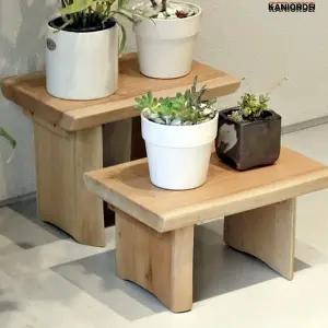 실내화분거치대 거실 화분 선반 원목 나무 발받침대 다용도 진열대 30센치2p세트