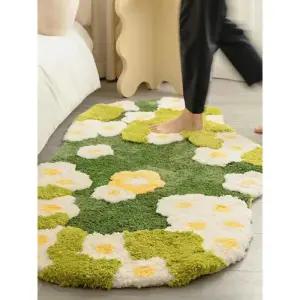 포르르 잔디러그 거실러그 거실 인테리어 꽃밭러그