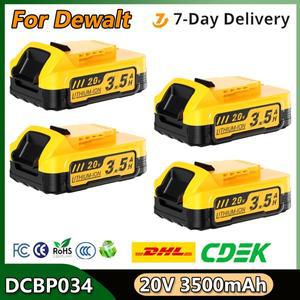DEWALT 호환 도구용 충전식 배터리 DCBP520 용 교체 DCBP034 DCBP124 20V 3500mAh