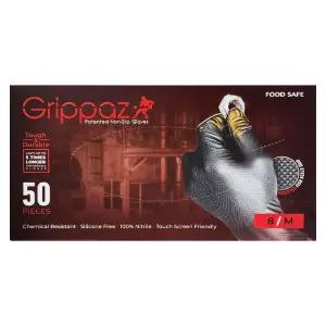 그리파즈 두꺼운 니트릴 다용도 고무 장갑 중형 검정 50매 x 1개