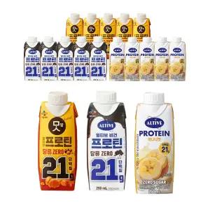 CJ 얼티브 프로틴 밤맛 250ml + 바나나 250ml + 비건프로틴 초코 250ml 각6개 (총18개)