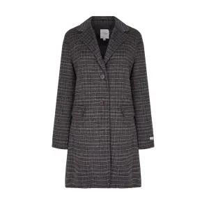 [크로커다일레이디] 크로커다일레이디 모혼방 소재의 가볍고 따뜻한 체크패턴의 핸드메이드 코트CLCWCT102