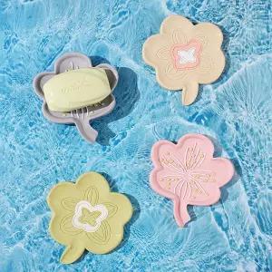 시웨이 실리콘 꽃 비누받침대 욕실 물빠짐 다용도 비누곽 케이스