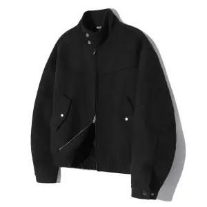 트릴리온 TR일리오 ILLIO N 울 엘보우 패치 2WAY 해링턴 자켓 BLACK TRFJK24BK 330306