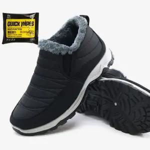 남성 방한 기모 부츠 패딩 겨울 슬립온