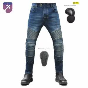 슬림핏 여름 청바지팬츠 남성 찢어진 청바지 바이크진